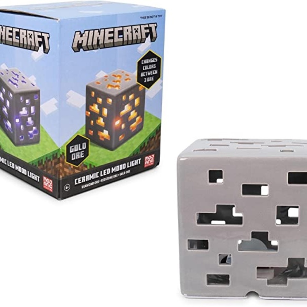 Minecraft Ceramic Ore Block LED Mood Light | 6 Inches Tall